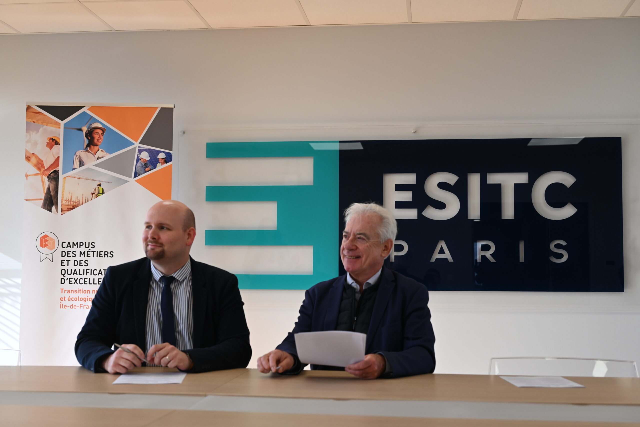 L'ESITC Paris et le Campus des Métiers et des Qualifications d'Excellence Transition numérique et écologique de la construction Île-de-France sont officiellement partenaires.