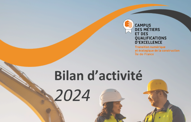 Couverture du bilan d'activité 2024 du CMQ transition numérique écologique dans la construction
